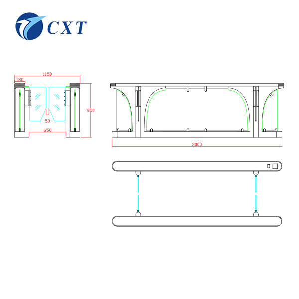 Brushless Motor Speed Gate Turnstile Intelligent Cloud Processing Visitor AB Door ast3