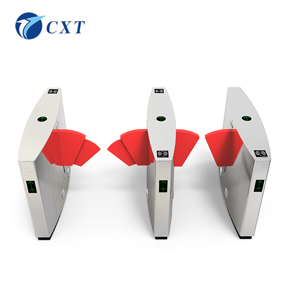 Customs Flap Barrier Gate Brushless Motor Fully Automatic Ticket Inspection IC Card 360H