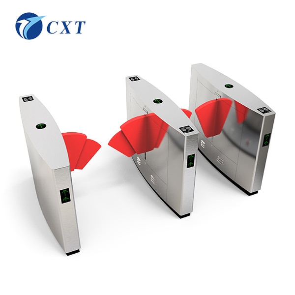 Customs Flap Barrier Gate Brushless Motor Fully Automatic Ticket Inspection IC Card 360H
