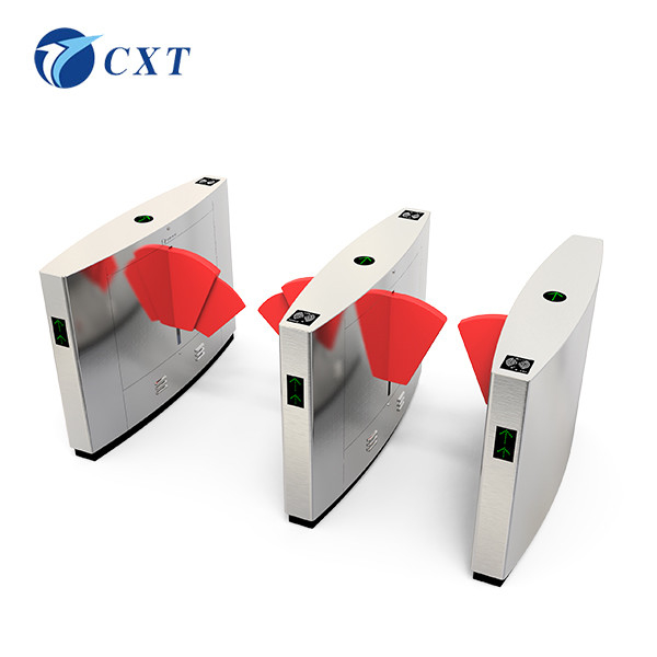 Customs Flap Barrier Gate Brushless Motor Fully Automatic Ticket Inspection IC Card 360H