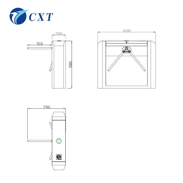 Fully Automatic Tripod Turnstile Gate with Anti-tailgating and Power-off Gate Drop for Secure Access Control