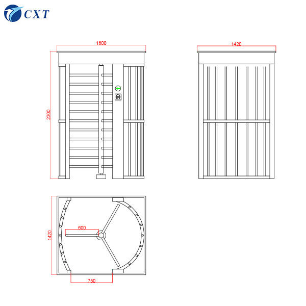 25-30 kişi/min Baffle kapı döner Çarpışma karşıtı paslanmaz çelik Z1701B-120