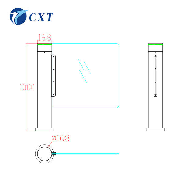 Community supermarket anti-collision swing gate intelligent full-automatic brushless motor swing gate Disabled Security Access Glass Swing Door 140s