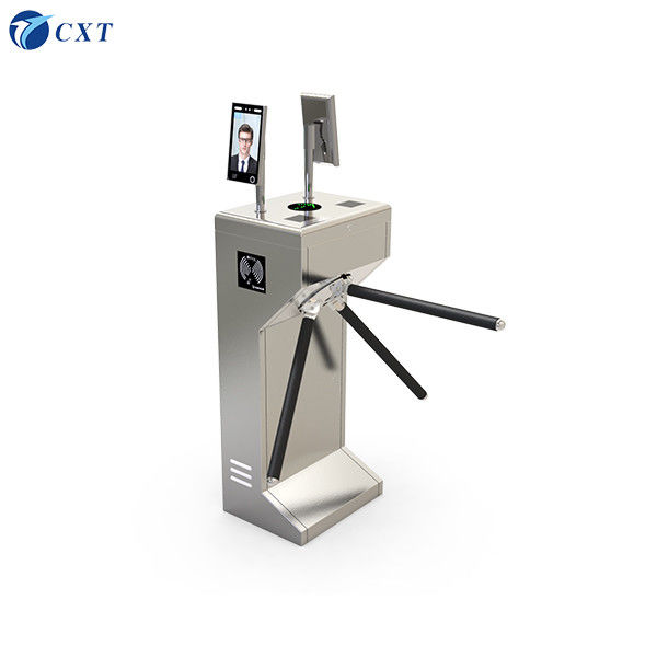 Vertical Tripod Turnstile Gate Stainless Steel with AC220V/110V Power 1600x280x980mm Size and 510mm Pole Length