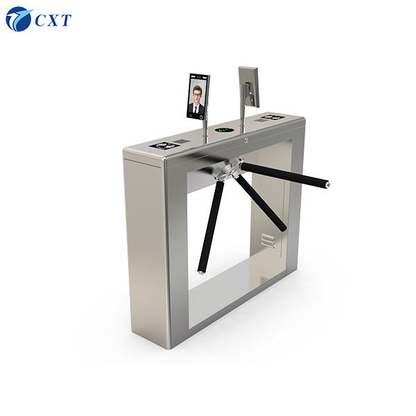 Bridge Type Tripod Turnstile Gate Fully Automatic with RS485 Interface and 40 Persons/Min Capacity in 1200x280x980mm Size