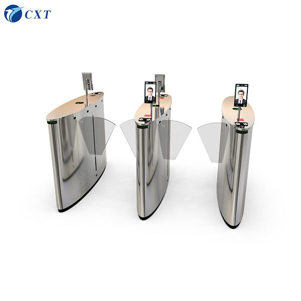Airport Flap Barrier Gate 550mm Passage Width 201 Stainless Steel For Outdoor 120TY