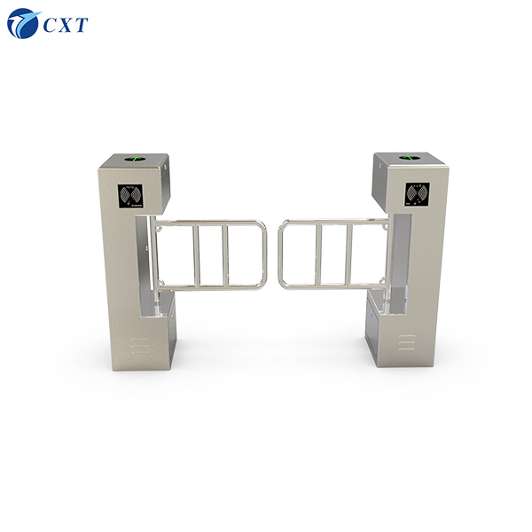 Facial Recognition Swing Barrier Gate with 168mm Pillar Diameter and 180 Degree Arm Turning for -15°C to 50°C Temperature Range
