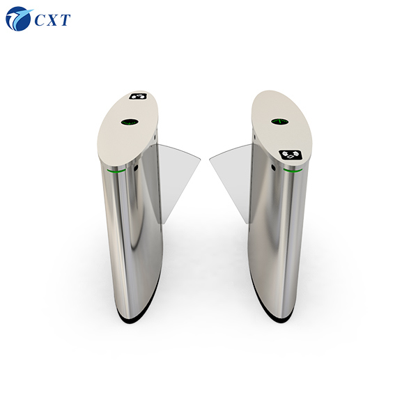 Flap Barrier Gate with 1200*300*980 Mm Dimension and 30-40 People/minute Transit Speed Featuring RS485 Communication