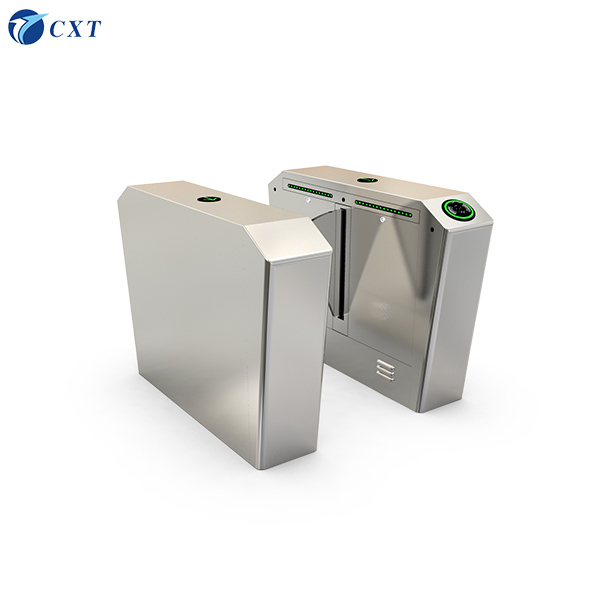 High-Speed QR Code Flapper Flap Barrier Gate with 30-40 People/minute Transit and Stainless Steel 304# Construction