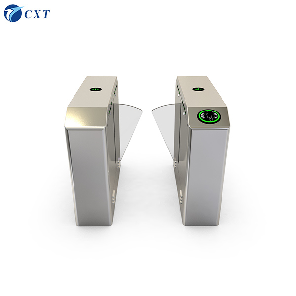 High-Speed QR Code Flapper Flap Barrier Gate with 30-40 People/minute Transit and Stainless Steel 304# Construction