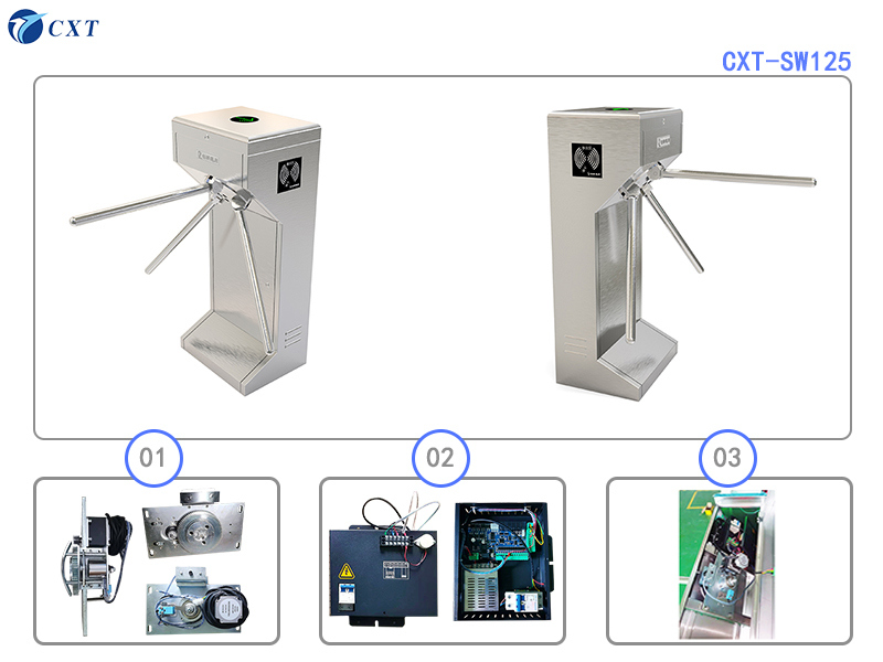 RFID Electronic Tripod Turnstile Gate with 40 Persons/Min. Capacity and 30W/24V DC Brushless Motor