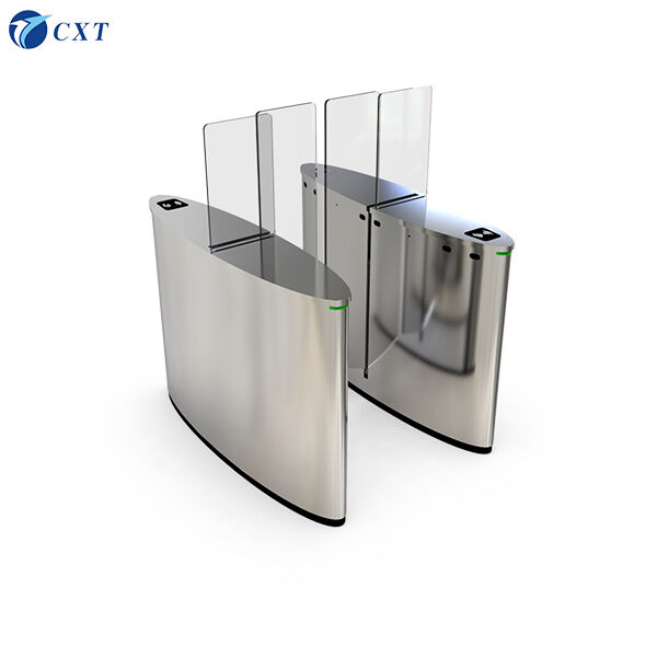 Glass Sliding Turnstile with Electromagnetic Lock and TCP/IP Communication Interface for Secure Access Control and Anti-pinch Safety