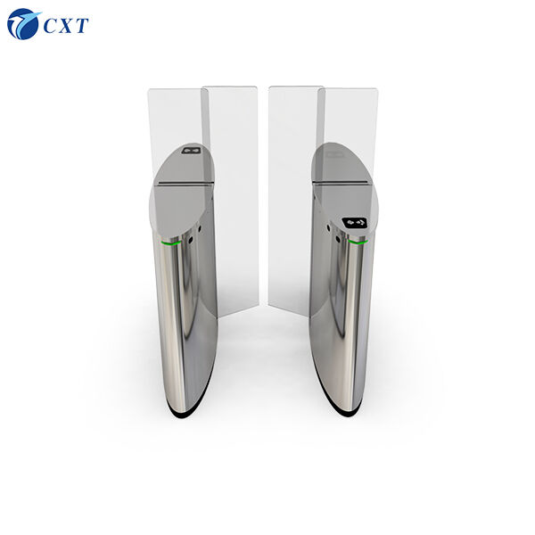 Glass Sliding Turnstile with Electromagnetic Lock and TCP/IP Communication Interface for Secure Access Control and Anti-pinch Safety