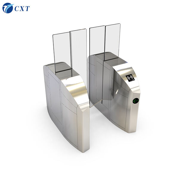 Anti-pinch Glass Sliding Turnstile with Electromagnetic Lock and Operating Humidity ≤95% No Condensation for Secure Access Control