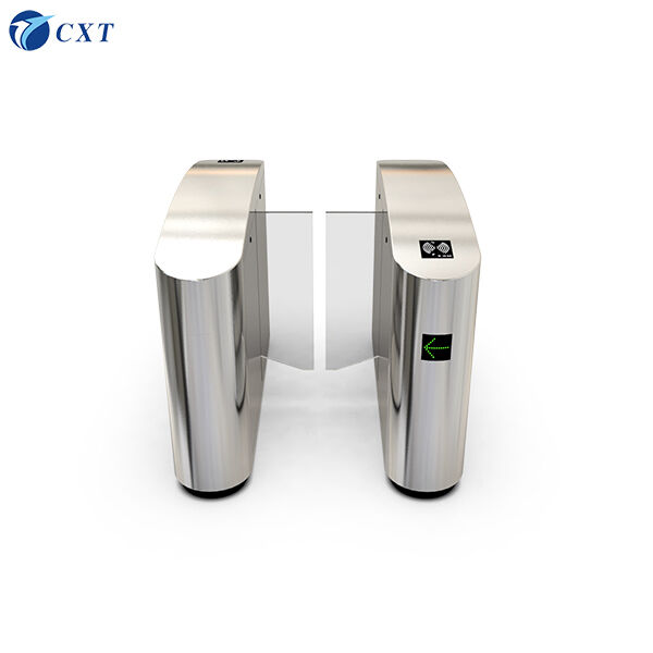 Fingerprint Access Control Glass Sliding Turnstile Incorporating Anti Pinch Safety and Passing Speed About 30 People per Minute for Entry