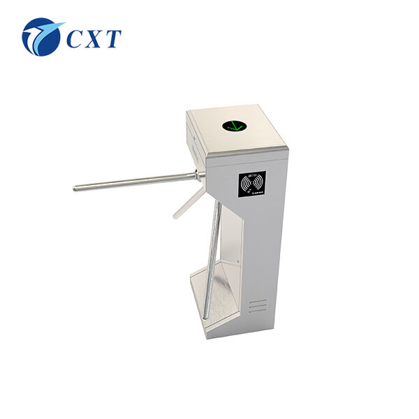 Vertical Tripod Turnstile Gate Stainless Steel with AC220V/110V Power 1600x280x980mm Size and 510mm Pole Length