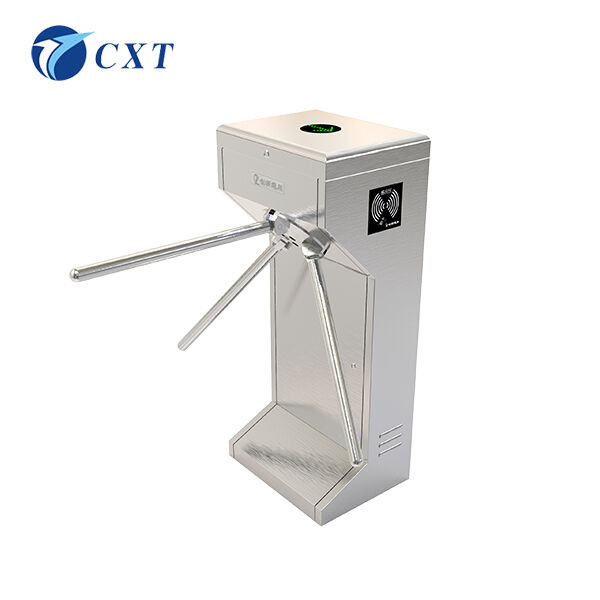 Vertical Tripod Turnstile Gate Stainless Steel with AC220V/110V Power 1600x280x980mm Size and 510mm Pole Length