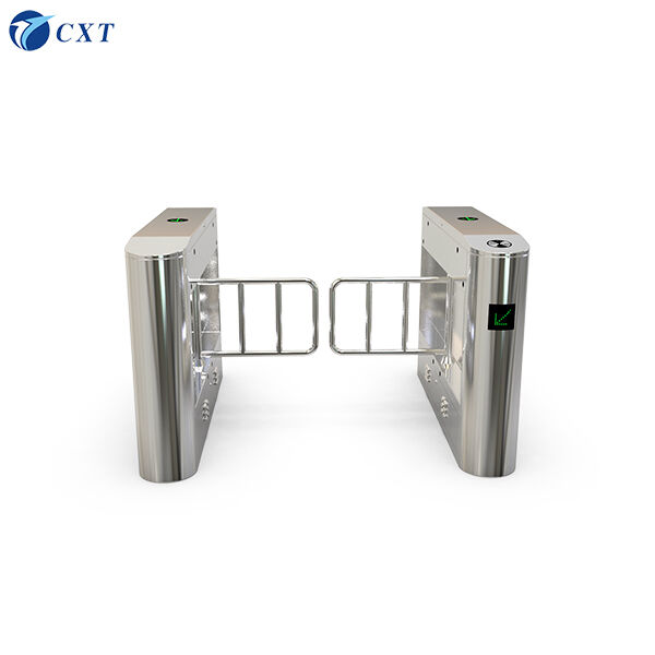 Durable Swing Barrier Gate with Adjustable Arm Length 500~900mm, Stainless Steel or Acrylic Construction for Indoor and Outdoor Use