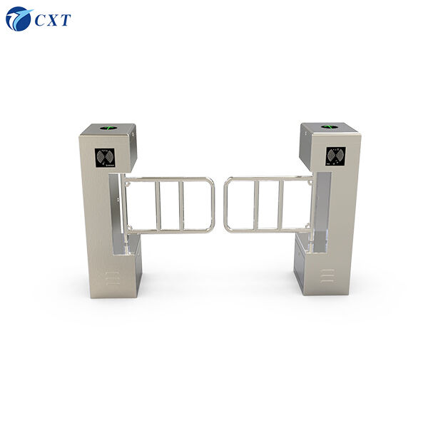 Facial Recognition Swing Barrier Gate with 168mm Pillar Diameter and 180 Degree Arm Turning for -15°C to 50°C Temperature Range