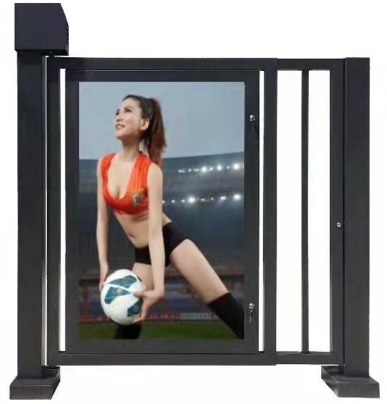 Stainless Steel Smart Advertising Gate with LED Light Box and Waterproof IP54 for Secure Pedestrian Turnstile Access