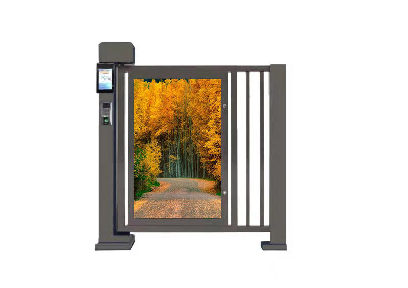 Stainless Steel Smart Advertising Gate with LED Light Box and Waterproof IP54 for Secure Pedestrian Turnstile Access