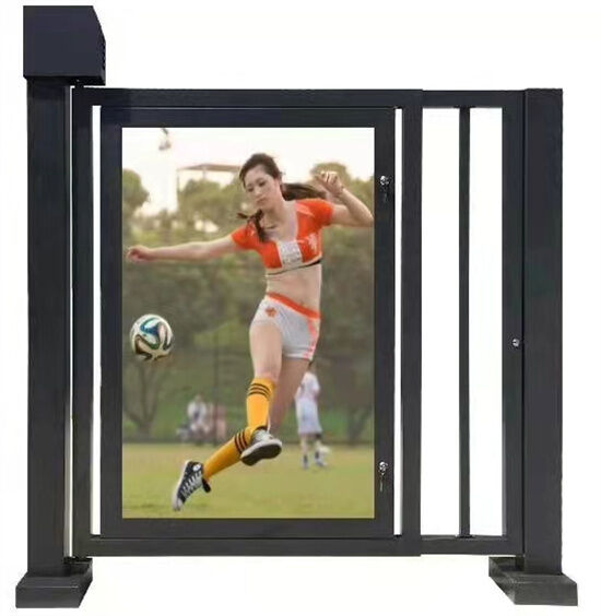 Fully Automated Response Advertising Door with Anti-Collision Motor and LED Advertising Light Strips for Pedestrian Channel Gate