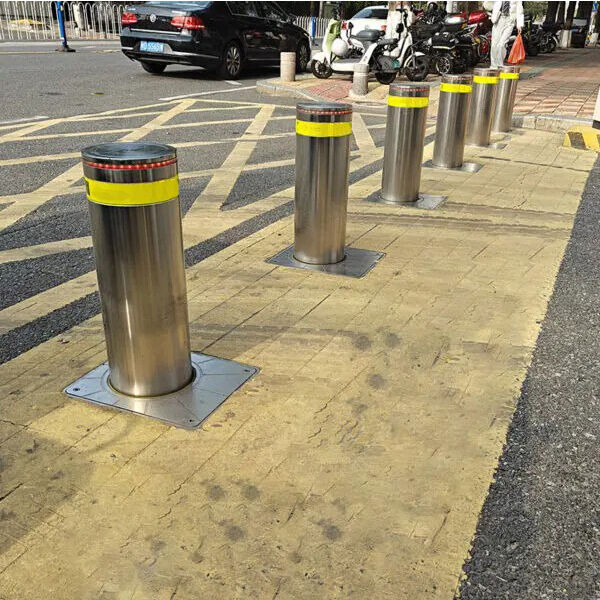 Système de bornes hydrauliques automatiques électriques avec matériau en acier inoxydable étanche IP68 et noyau de levage hydraulique