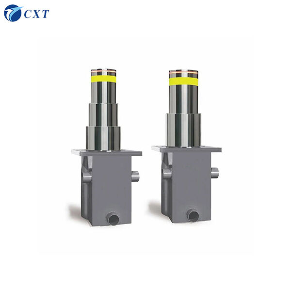 Shallow Mounted Two Stage Telescopic Pneumatic Automatic Bollard with IP68 Waterproof Protection