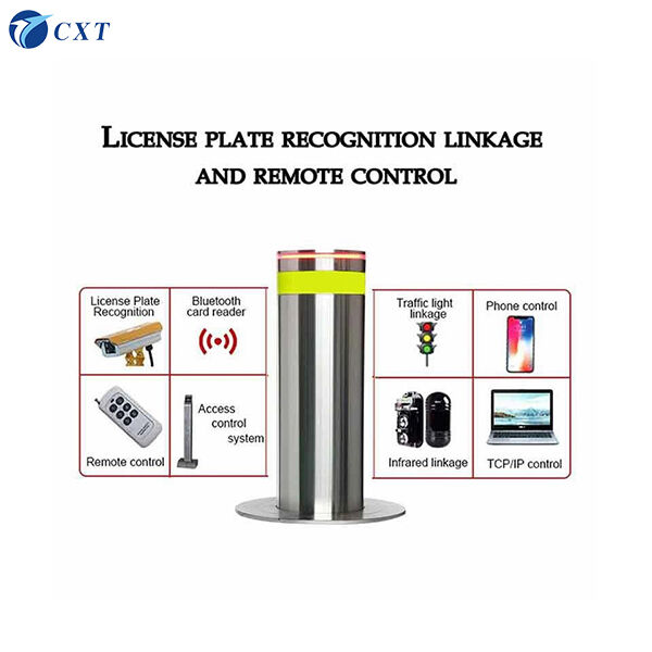 Shallow Mounted Two Stage Telescopic Pneumatic Automatic Bollard with IP68 Waterproof Protection
