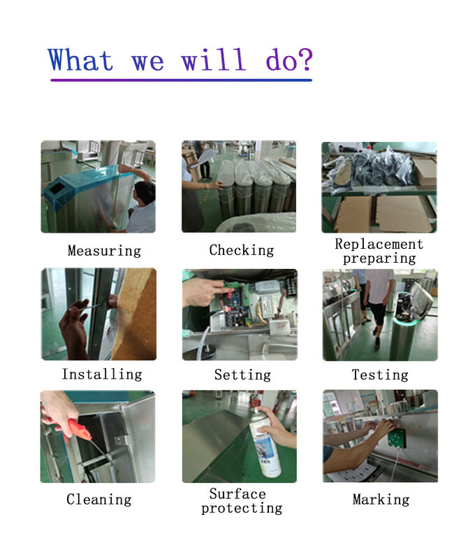 RS 316-3 Swing Barrier Gate with 0.2s Open Speed and 30-40 Persons/min Transit Speed in SUS304 Housing