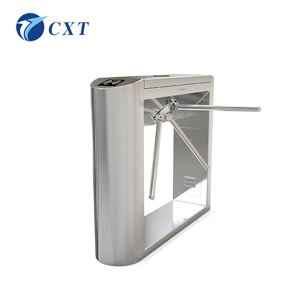 Programmable 30°/60°/90° Opening Angle Tripod Turnstile Gate with Germany Technology Electromagnetic Valve and 500mm Brake Lever Length