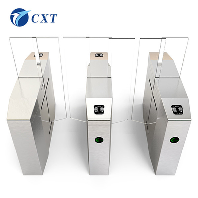 Community Glass Swing Turnstile High Speed Customizable Strong Self Protection Ability 510B