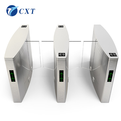 RFID Glass Swing Turnstile 201 Stainless Steel With Single Channel