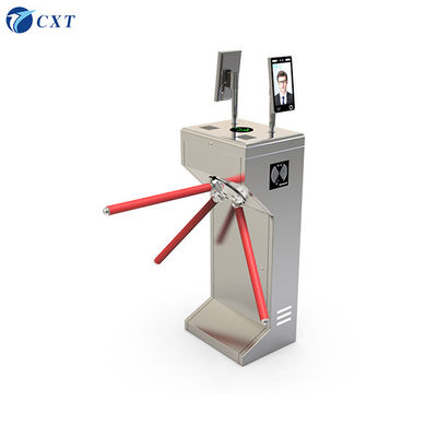Vertical Tripod Turnstile Gate Stainless Steel with AC220V/110V Power 1600x280x980mm Size and 510mm Pole Length