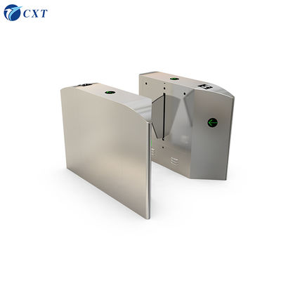 DC 24V Flap Barrier Gate with Silver Color and Optional Back Up Battery for Secure Access Control