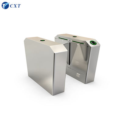 High-Speed QR Code Flapper Flap Barrier Gate with 30-40 People/minute Transit and Stainless Steel 304# Construction