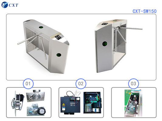 304 Stainless Steel Tripod Turnstile Gate 1200x280x980mm