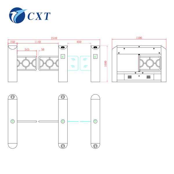Puerta de barrera de oscilación anti-puerta trasera RFID láser con tecnología DFC 2