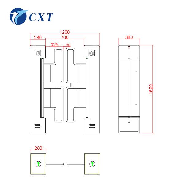 Control de acceso a la puerta del girasol contra escalada Automático personalizado 2