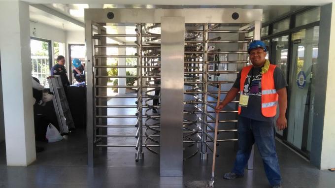 Dual Channels Building Site Turnstile Full Height Security Turnstiles CE 2