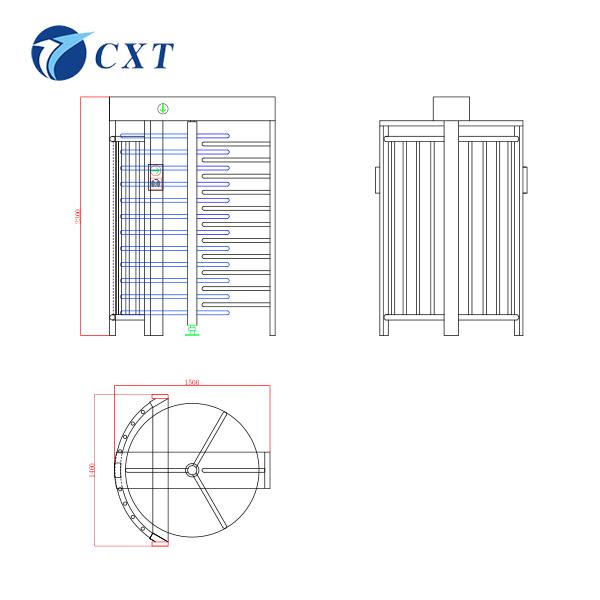 Intelligent Qr Code Full Height Turnstile Customized High Performance 1