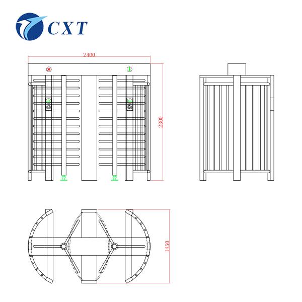 Fully Automatic Full Height Turnstile Anti Tailgating With Brushless Motor 1