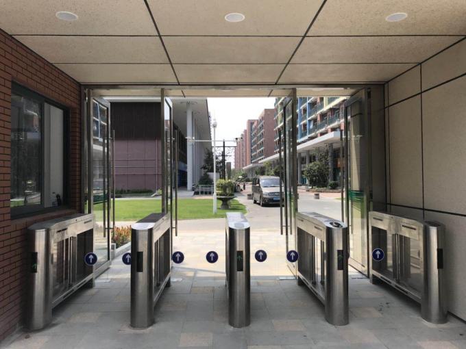 Waist Height Metal Swing Barrier Gate 304 Innovative Anti Collision 221 3