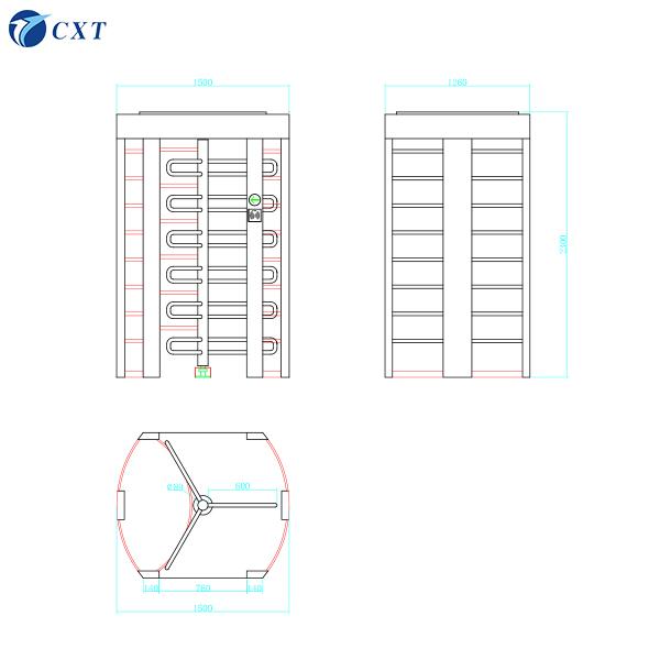 Puerta de alta seguridad totalmente automática 32w 1