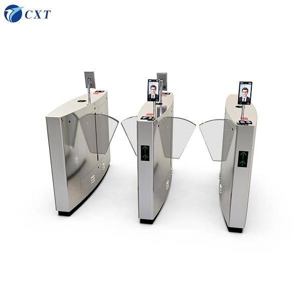 Customs Flap Barrier Gate Brushless Motor Fully Automatic Ticket Inspection IC Card 360H 1