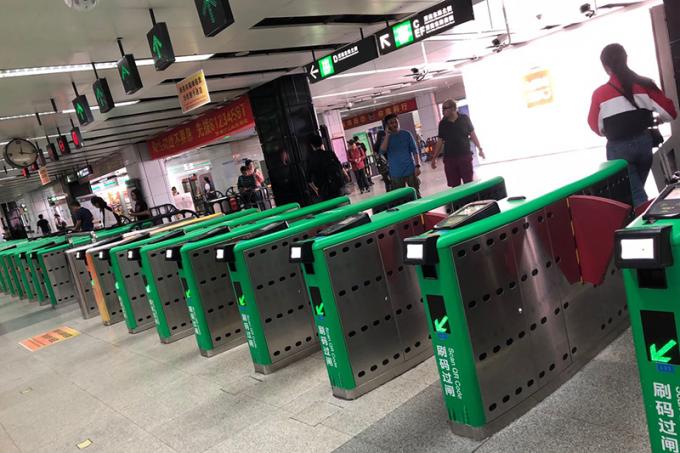 Face Recognition Swing Flap Barrier Standard Anti Collision For Library 160A 4