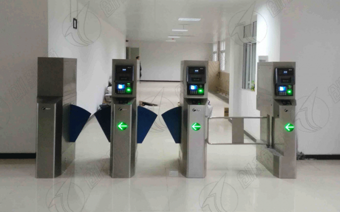 Office 300 People/Min Flap Gate Barrier Automatic Systems Turnstiles YW200 5