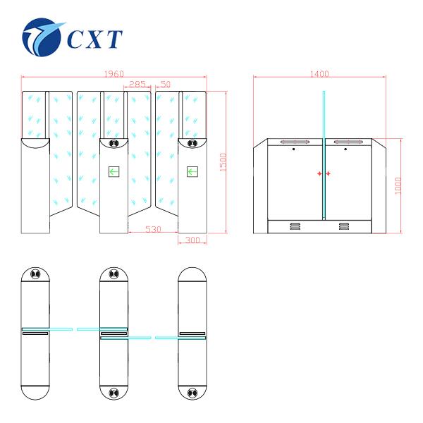 Intelligent Access Control Turnstile Gate RFID Automatic Anti Collision 510YX 2