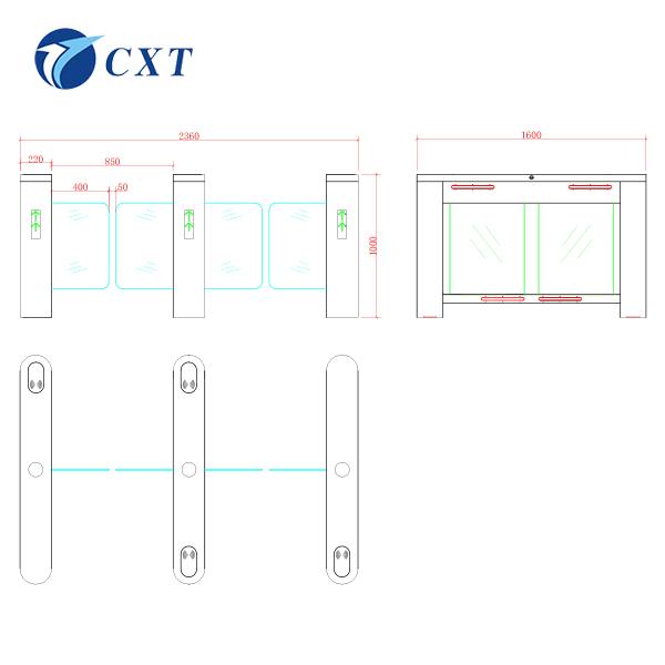 Waist Height Metal Swing Barrier Gate 304 Innovative Anti Collision 221 2