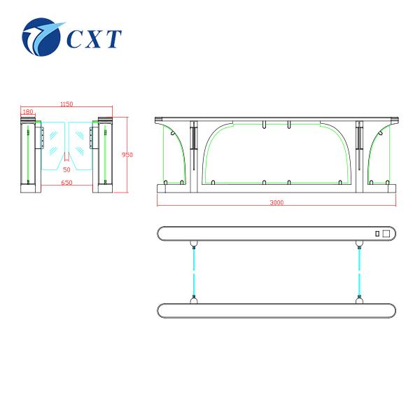 Brushless Motor Speed Gate Turnstile Intelligent Cloud Processing Visitor AB Door ast3 2
